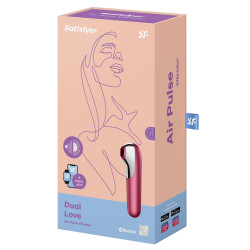 Satisfyer Stimulateur de clitoris + Vibromasseur Dual Love Rouge